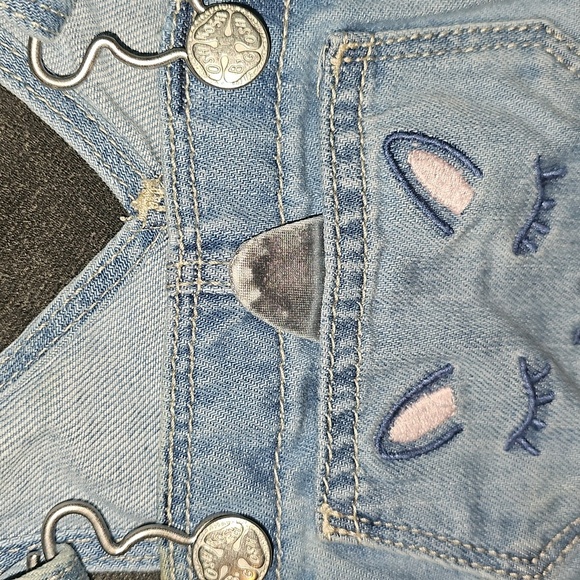 OshKosh B'gosh Blue and Pink Tulle Unicorn Overalls - Picture 2 of 2